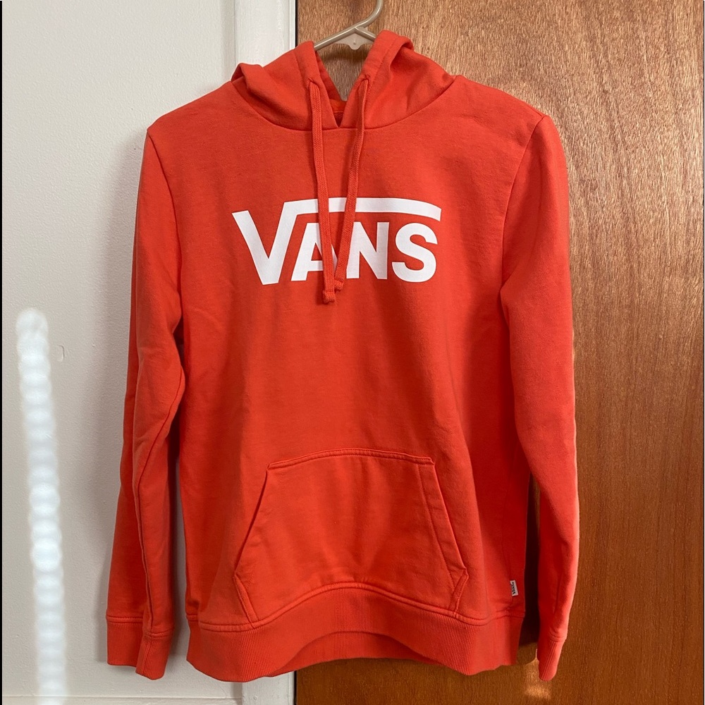 Orange VANS hoodie.